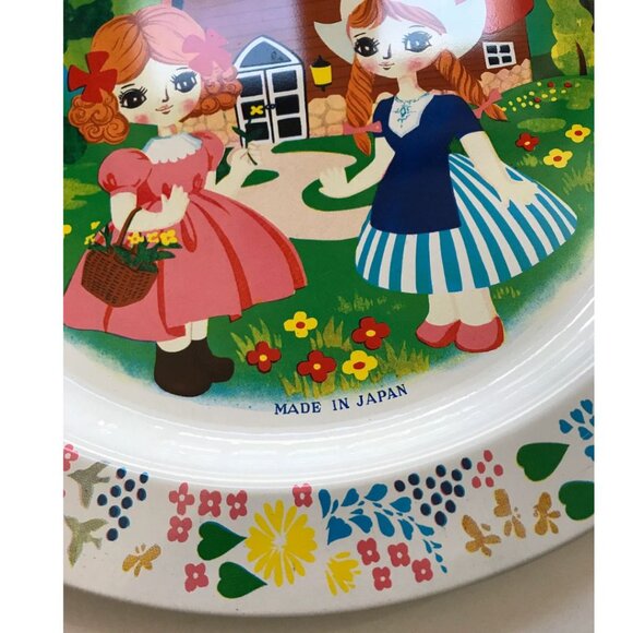 Vintage Dutch Girls Tin Serving Tray Made in Japan - Picture 4 of 7